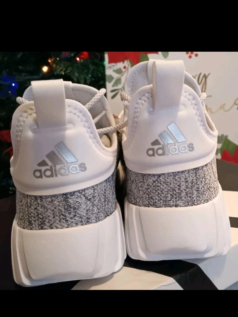 adidas Kaptir Flow Grey White Knit Slip-On Sneakers